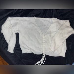 White cropped sweater size sm